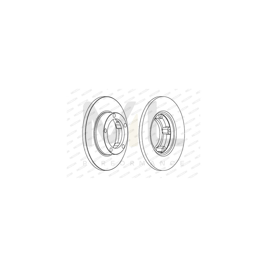 FERODO PREMIER DDF061 Brake Disc Solid, without bolts/screws | Performance Parts Direct Car Parts