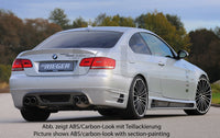 Rieger 00099568 BMW 3 Series E92 E93 Rear Diffuser for Twin Tailpipe Left & Right - Carbon-Look