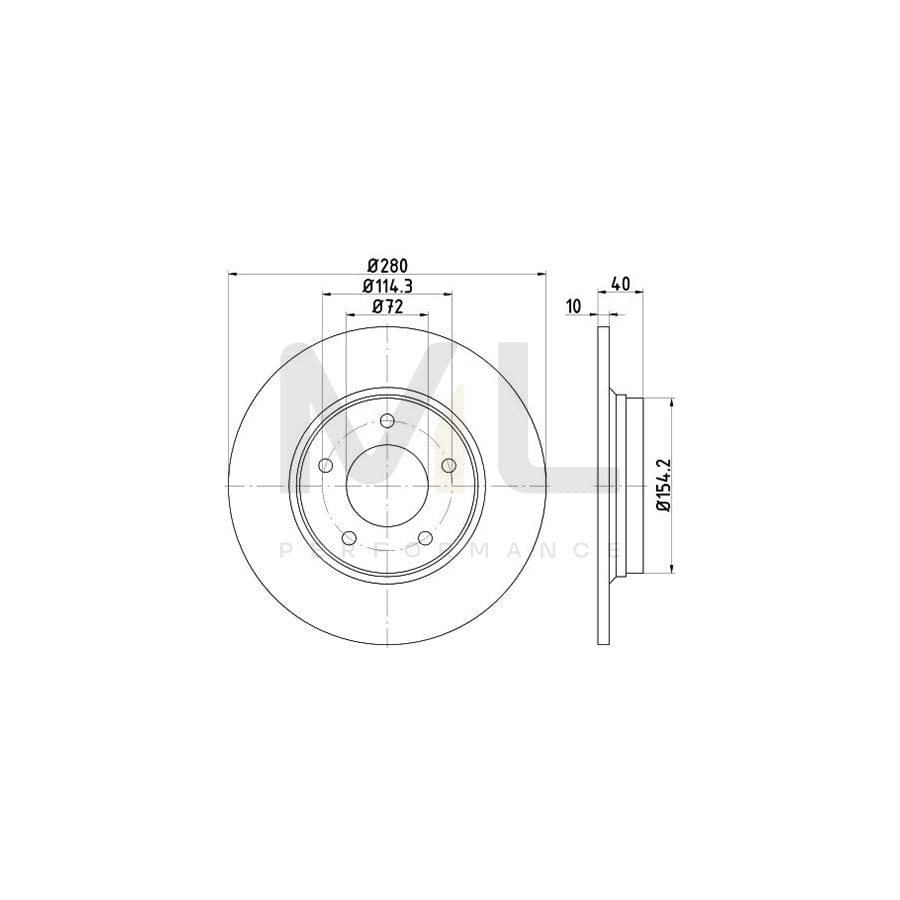 TEXTAR PRO 92181403 Brake Disc Solid, Coated, without wheel hub, without wheel studs | Performance Parts Direct Car Parts