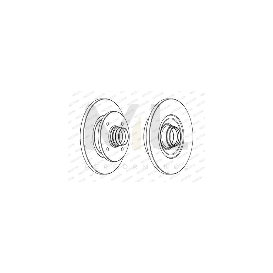 FERODO PREMIER DDF114 Brake Disc Solid, without bolts/screws | Performance Parts Direct Car Parts