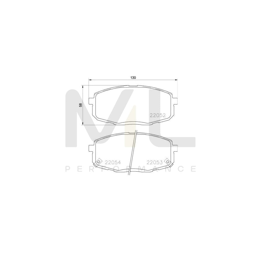 Brembo P 30 077 Brake Pad Set With Acoustic Wear Warning