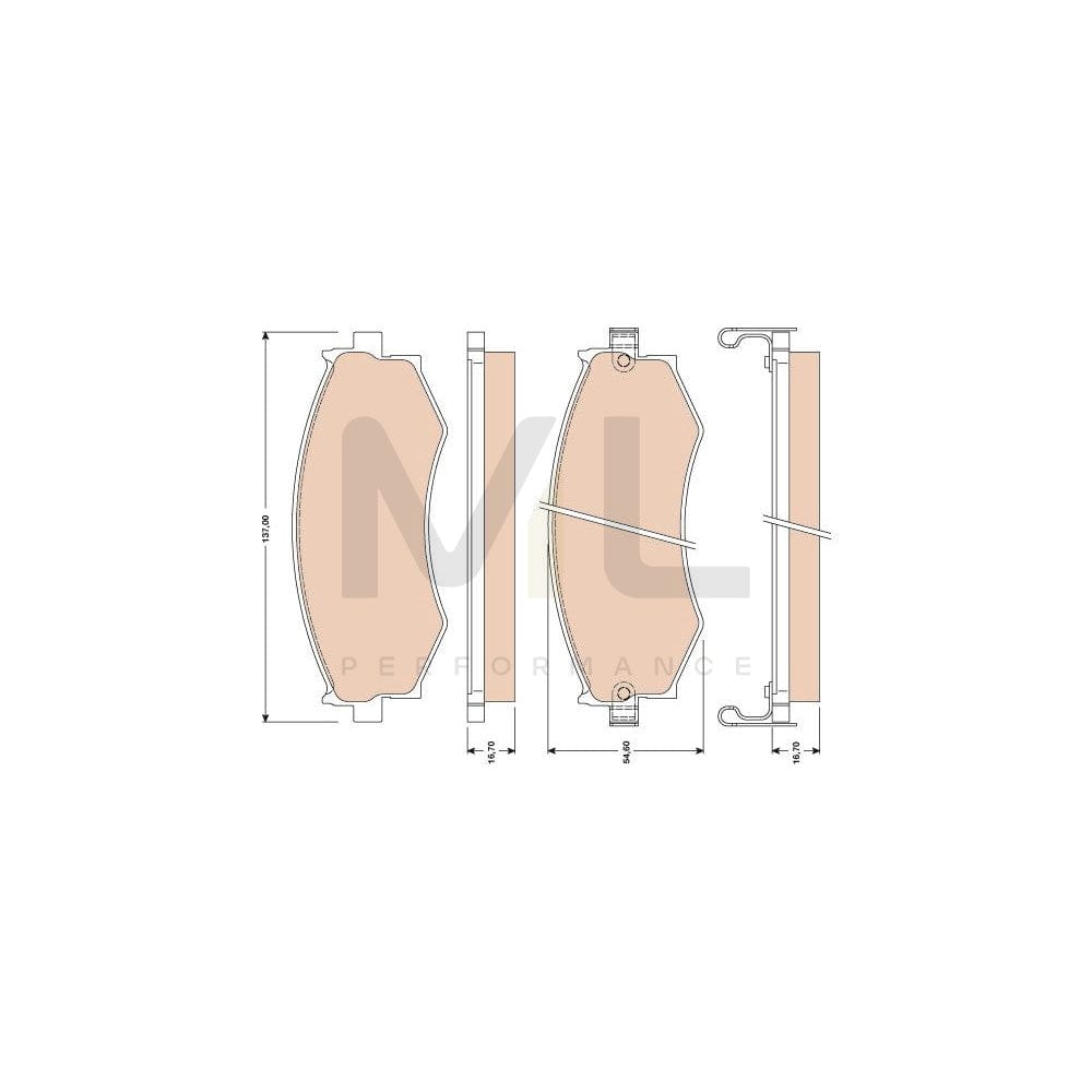 TRW Gdb1016 Brake Pad Set For | Performance Parts Direct Car Parts