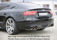 Rieger 00099886 Audi B8 B81 A5 Rear Diffuser for Original Tailpipe Left & RIght - Carbon-Look