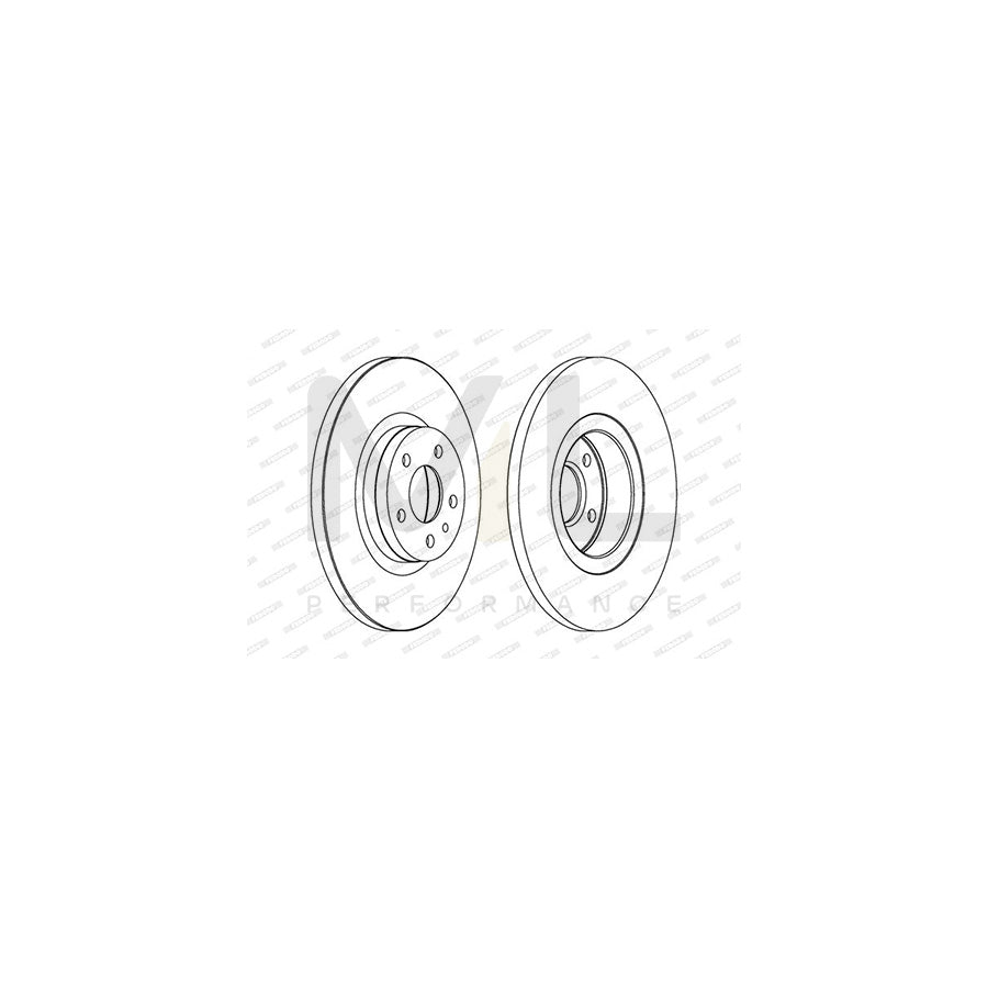 FERODO DDF1504-1 Brake Disc Vented | Performance Parts Direct Car Parts