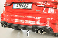 Rieger 00056826 Audi 8V A3 Rear Diffuser for Sport Tailpipe Left & Right -  Matte Black