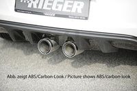 Rieger 00099098 VW Mk6 Golf Rear Diffuser for Twin Tailpipe Centre - Carbon-Look