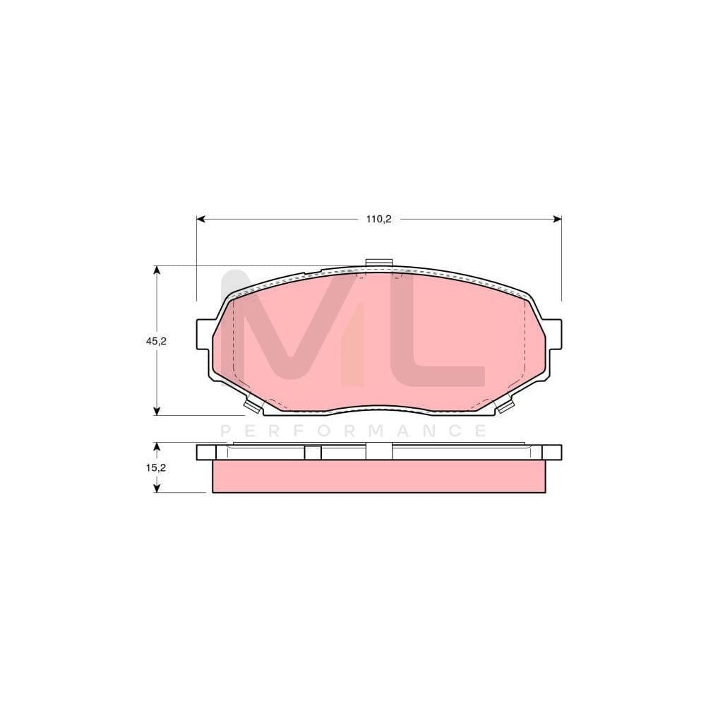 TRW Gdb4079 Brake Pad Set For Isuzu Impulse Coupe Not Prepared For Wear Indicator | Performance Parts Direct Car Parts
