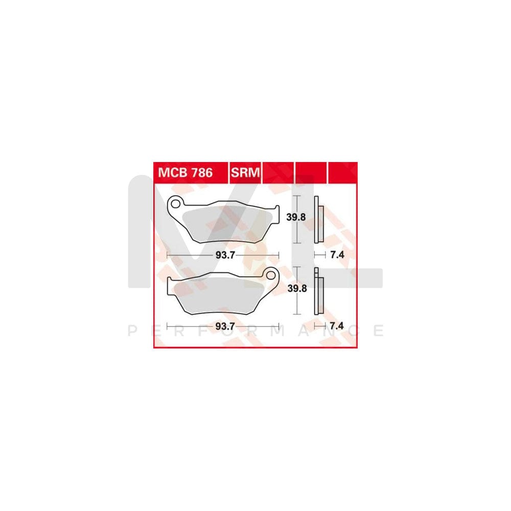 TRW Organic Allround Mcb786 Brake Pad Set | Performance Parts Direct Car Parts