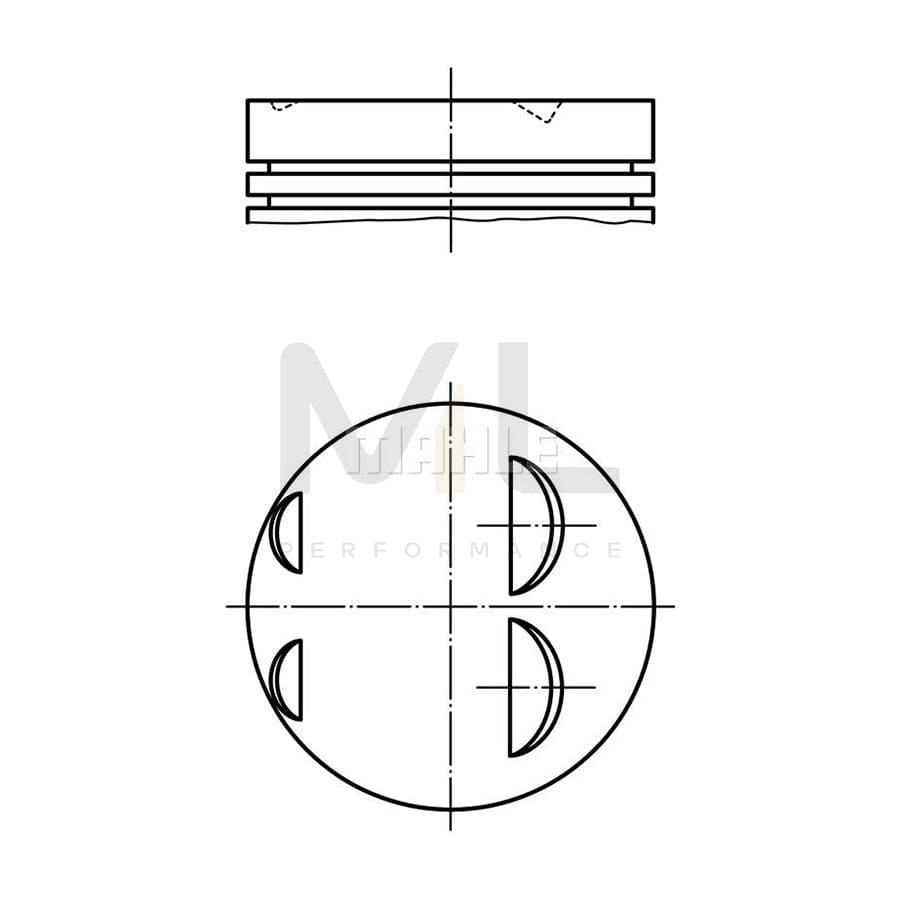 MAHLE ORIGINAL 001 03 00 Piston 88,5 mm | Performance Parts DirectCar Parts