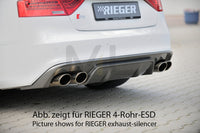 Rieger 00099195 Audi B8 B81 A5 Rear Diffuser for Original Tailpipe Left & RIght - Carbon-Look