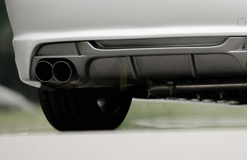 Rieger 00099824 BMW 3 Series E46 Rear Diffuser for Twin Tailpipe Left - Carbon-Look