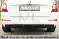 Rieger 00079019 Skoda 5E Octavia Rear Diffuser -  Matte Black
