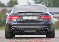 Rieger 00055441 Audi B8 B81 A5 Rear Diffuser for Original Tailpipe Left & RIght -  Matte Black