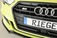 Rieger 00088169 Audi 8V Front Splitter (A3 & S3) - Glossy Black