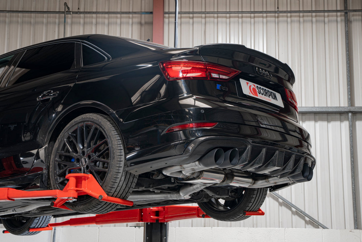 Scorpion SAU097C Audi S3 8V Resonated Cat/Gpf-Back Exhaust System Without Valves