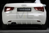 Rieger 00044107 Audi 8X A1 Rear Diffuser for Original Twin Tailpipe Left -  Matte Black
