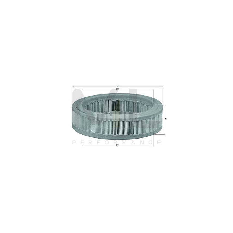 MAHLE ORIGINAL LX 487 Air Filter Filter Insert | Performance Parts DirectCar Parts