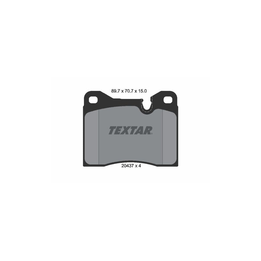 TEXTAR 2043703 Brake pad set prepared for wear indicator