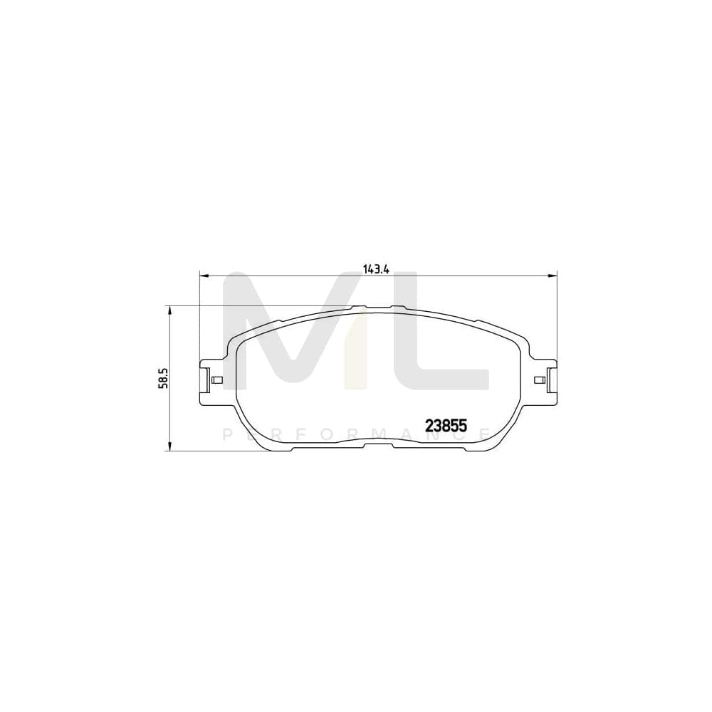 Brembo P 83 105 Brake Pad Set Excl. Wear Warning Contact