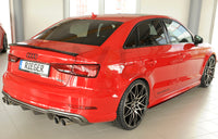 Rieger 00099616 Audi 8V A3 Rear Diffuser for Sport Tailpipe Left & Right - Carbon-Look