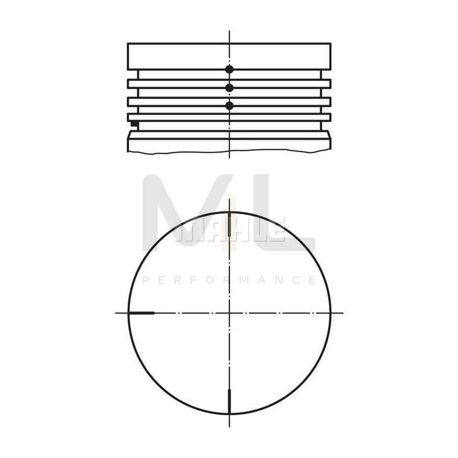 MAHLE ORIGINAL 022 04 00 Piston 69,0 mm | Performance Parts DirectCar Parts