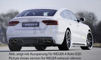 Rieger 00099882 Audi B8 B81 A5 Rear Diffuser for Original Twin Tailpipe Left - Carbon-Look