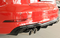 Rieger 00088186 Audi 8V A3 Rear Diffuser for Sport Tailpipe Left & Right - Glossy Black