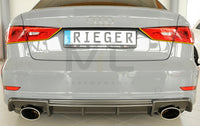 Rieger 00099369 Audi 8V Rear Diffuser for Sport Tailpipe Left & Right (A3 & S3) - Carbon-Look
