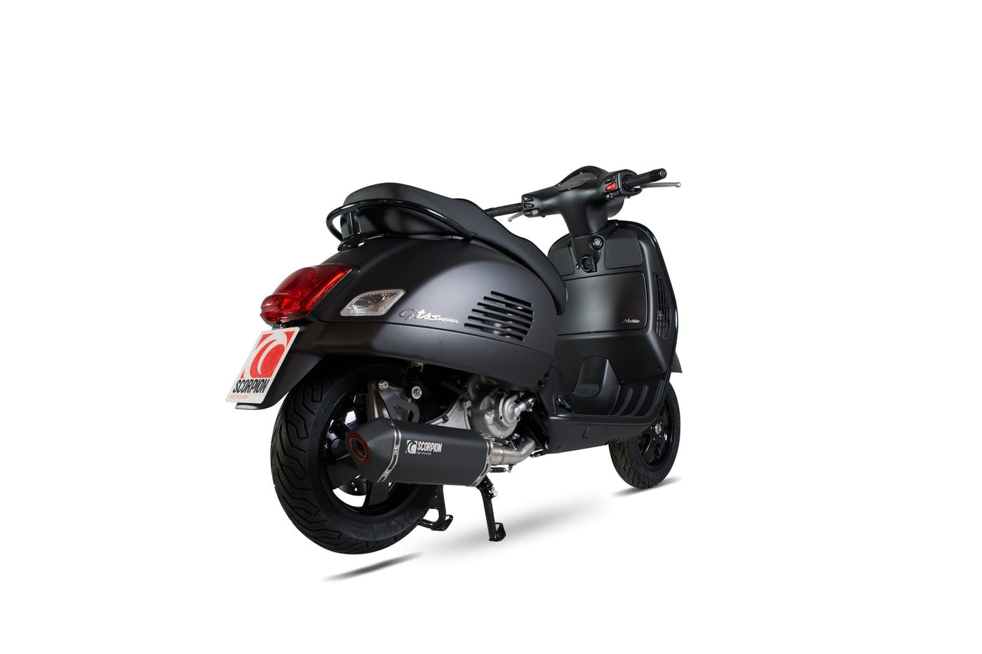 Scorpion RVE211BCER Vespa Serket Parallel Full System - Black Ceramic Coated Sleeve (GTS 125 / GTS250 / GTS300) |  UK