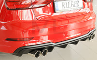 Rieger 00056826 Audi 8V A3 Rear Diffuser for Sport Tailpipe Left & Right -  Matte Black