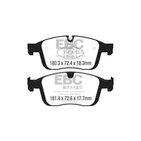EBC PD13KF867 Volvo XC60 Yellowstuff Front Brake Pad & GD Disc Kit - ATE Caliper
