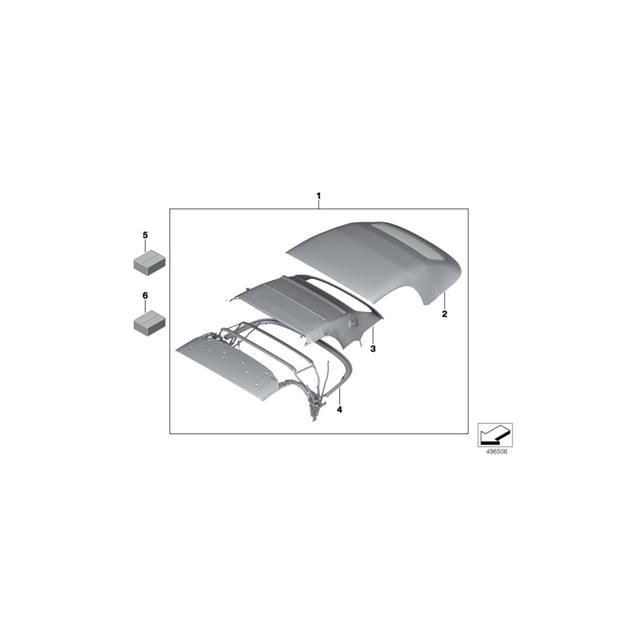 Genuine BMW 54347434507 G29 Internal Head Lining SCHWARZ (Inc. Z4 30i, Z4 M40i & Z4 20i)