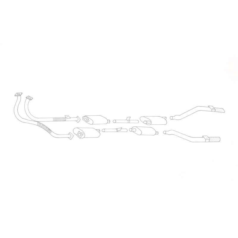 QuickSilver JR013 Jaguar Mk 4 2.5 and 3.5 - Stainless Steel Exhaust