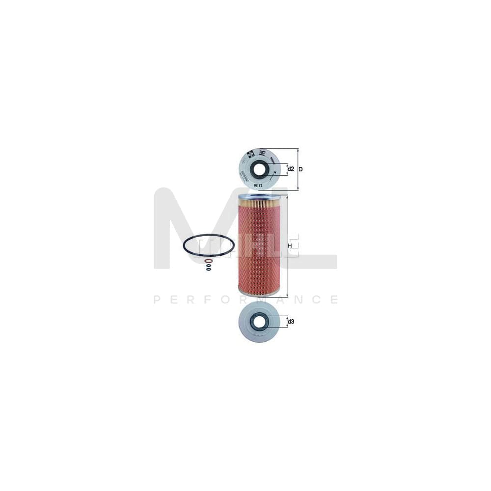 MAHLE ORIGINAL OX 72D Oil Filter Filter Insert | Performance Parts DirectCar Parts
