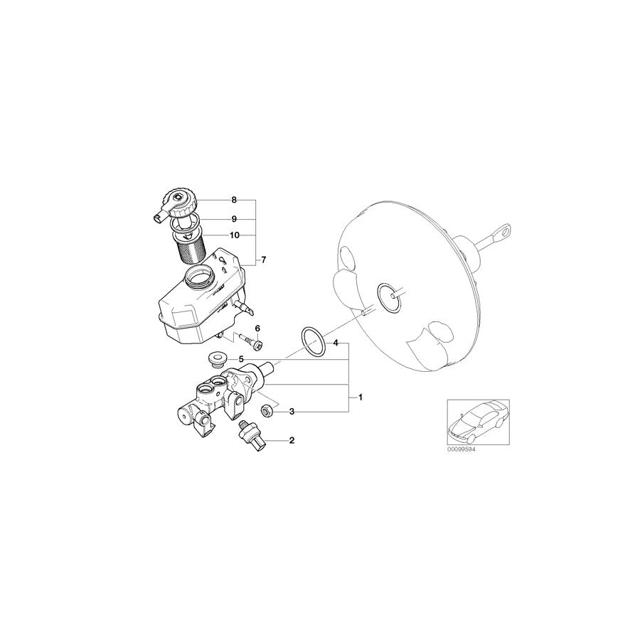 Genuine BMW 34521164458 E36 E46 E61 Dsc Pressure Sensor (Inc. 330Cd, Z3 M & Z4 2.5i) |