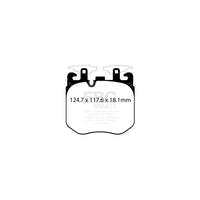 EBC PD02KF627 BMW Redstuff Front Brake Pad & Plain Disc Kit - TRW Caliper 2 |