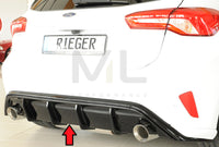 Rieger 00088194 Ford DEH Focus 4 Rear Diffuser for Sport Tailpipe Left & Right (Inc. Focus 4 ST) - Glossy Black