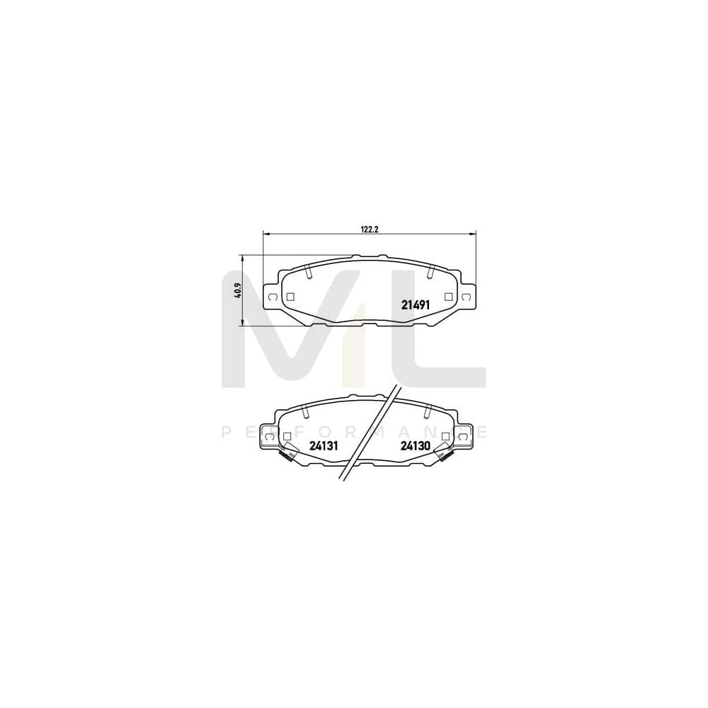 Brembo P 83 038 Brake Pad Set With Acoustic Wear Warning