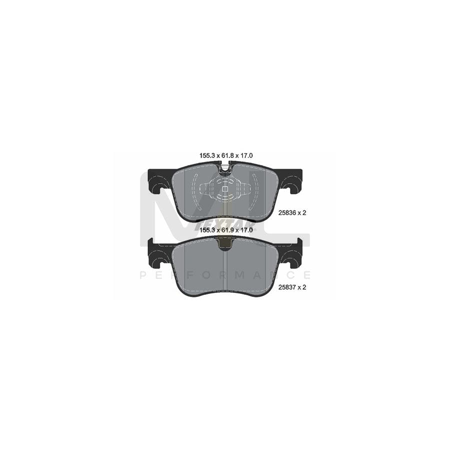 TEXTAR 2583601 Brake pad set prepared for wear indicator