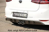 Rieger 00059569 VW Mk7 Golf Rear Diffuser for Twin Tailpipe Centre -  Matte Black