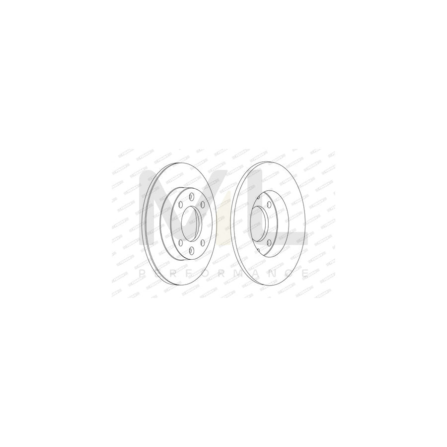 FERODO DDF795-1 Brake Disc Solid, with bolts/screws | Performance Parts Direct Car Parts