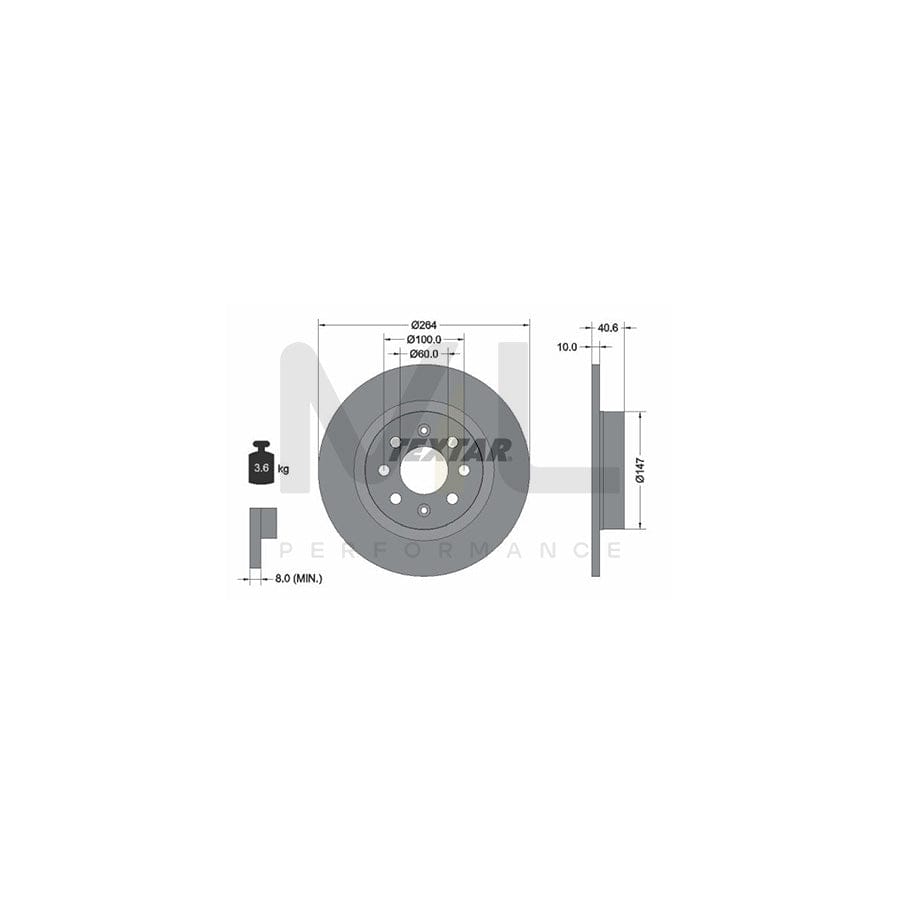 TEXTAR 92145900 Brake Disc Solid, without wheel hub, without wheel studs | Performance Parts Direct Car Parts