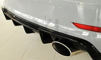 Rieger 00088159 Audi 8V Rear Diffuser for Sport Tailpipe Left & Right (A3 & S3) - Glossy Black