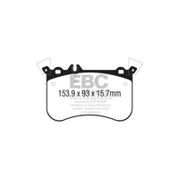 EBC PD02KF631 Mercedes-Benz C/X117 Redstuff Front Brake Pad & Plain Disc Kit - Brembo Caliper