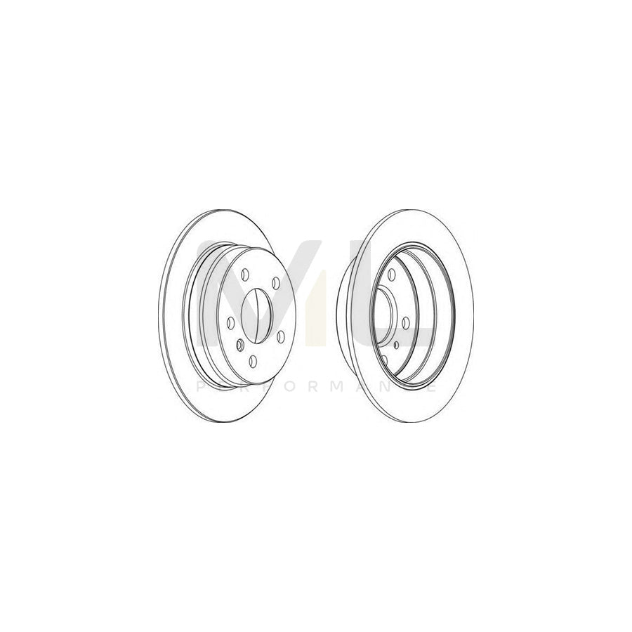 FERODO DDF1258C-1 Brake Disc Solid, Coated, with bolts/screws | Performance Parts Direct Car Parts