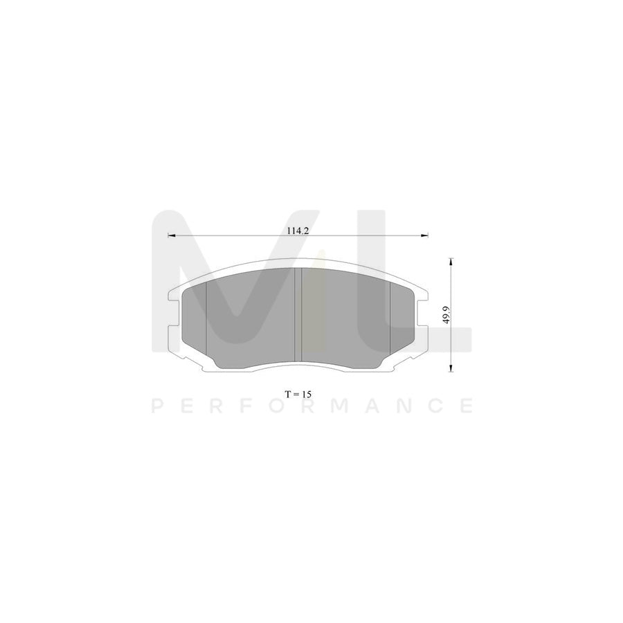 Bosch 0986Ab2407 Brake Pad Set BP2407N | Performance Parts Direct Car Parts