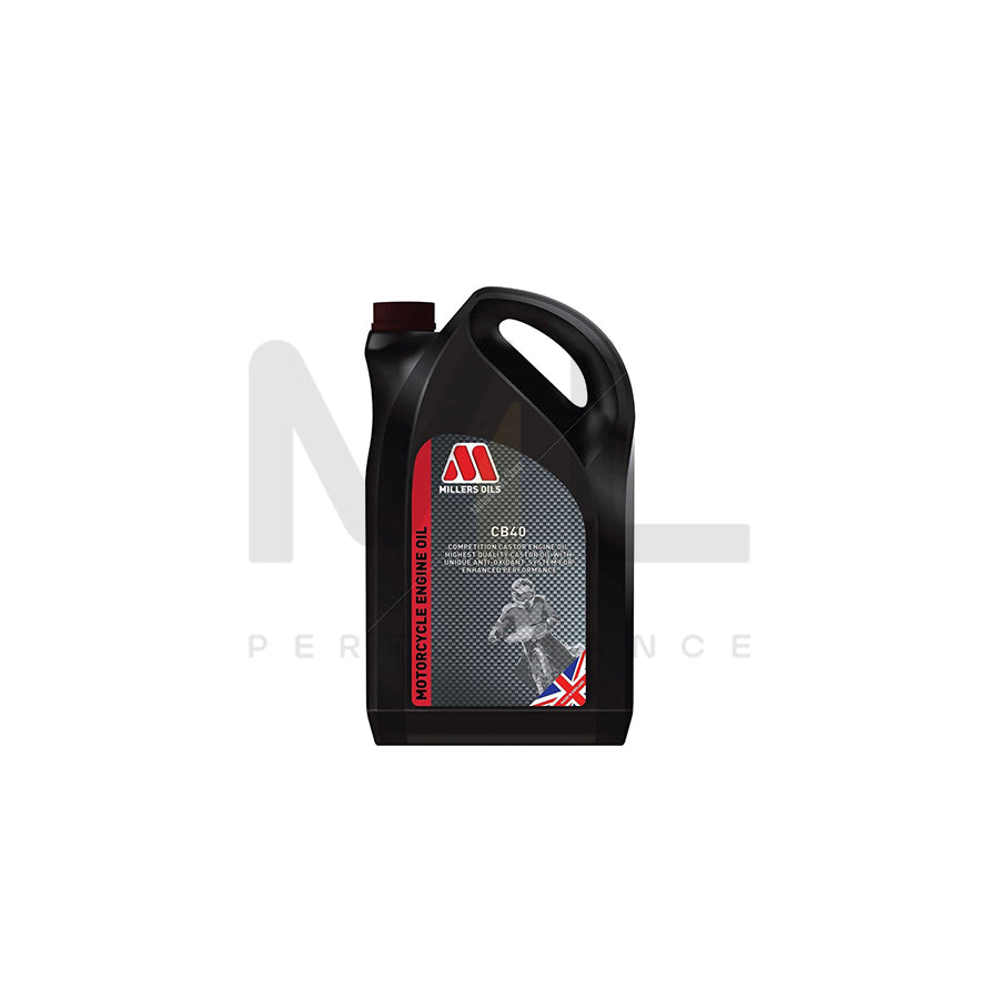 Millers Oils 7983GMT Motorsport CB40 SAE 40 Competition Castor Based Engine Oil 5l