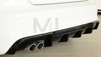 Rieger 00088141 Audi 8V A3 Rear Diffuser for Twin Tailpipe Left - Glossy Black
