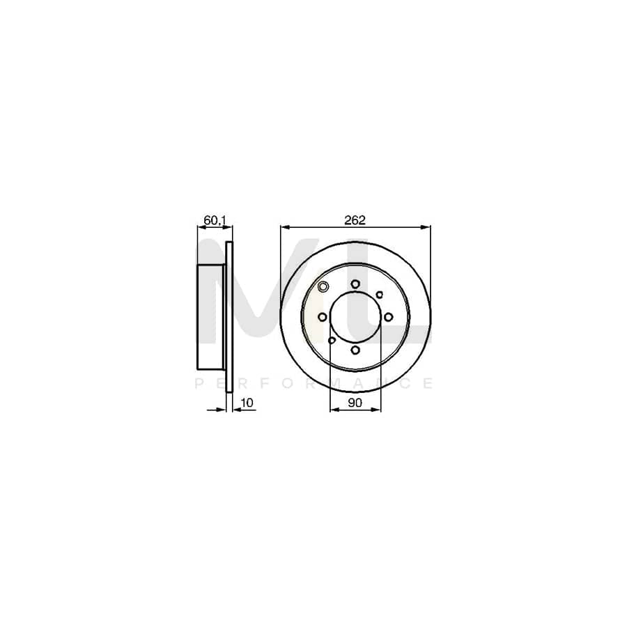 BOSCH 0 986 478 655 Brake Disc Solid, Oiled | Performance Parts Direct Car Parts