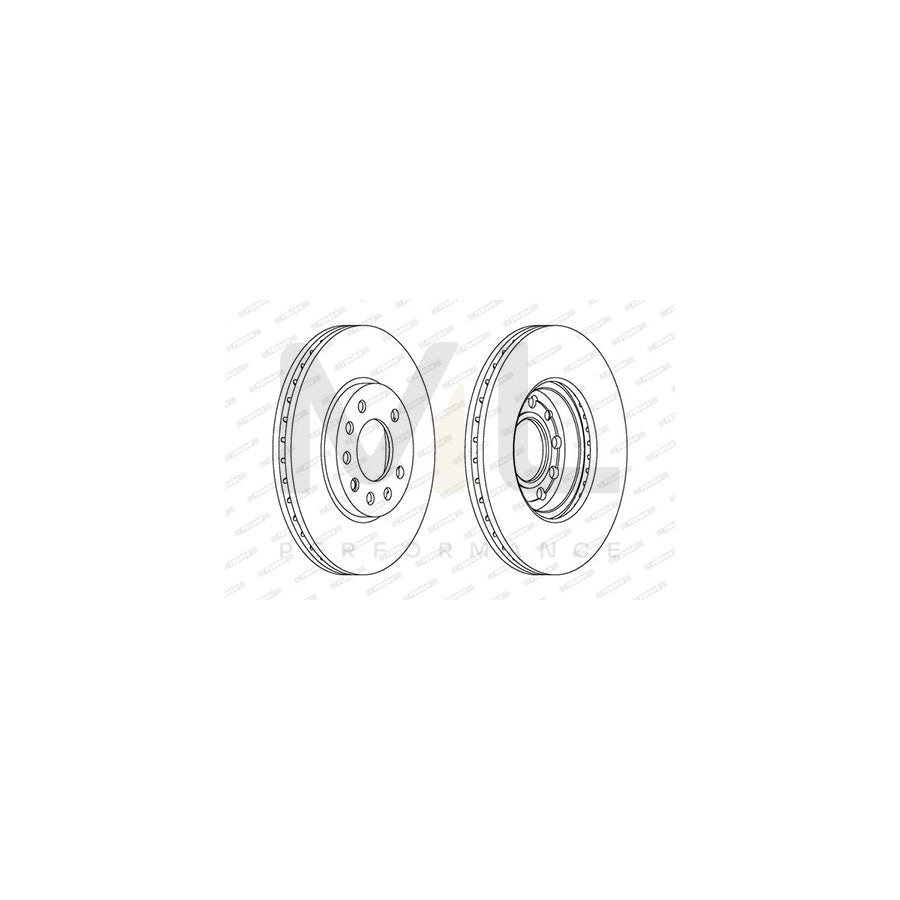 FERODO DDF1750-1 Brake Disc Vented | Performance Parts Direct Car Parts